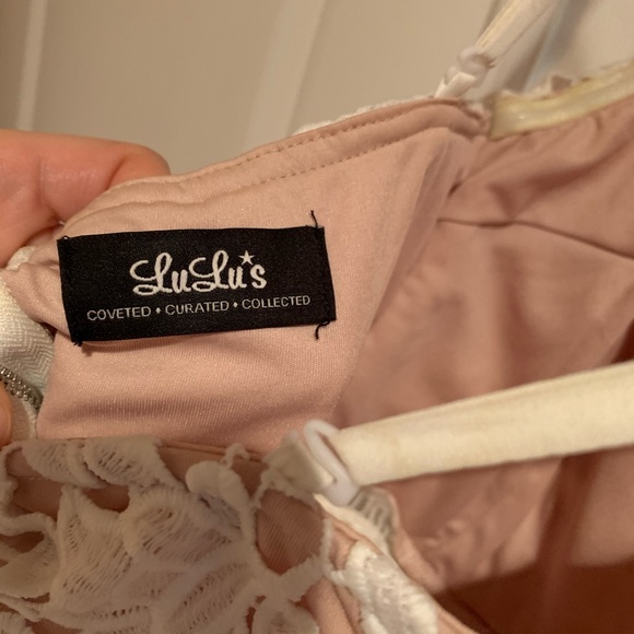 Lulus White MIDI Dress w. Removable straps - Picture 5 of 5